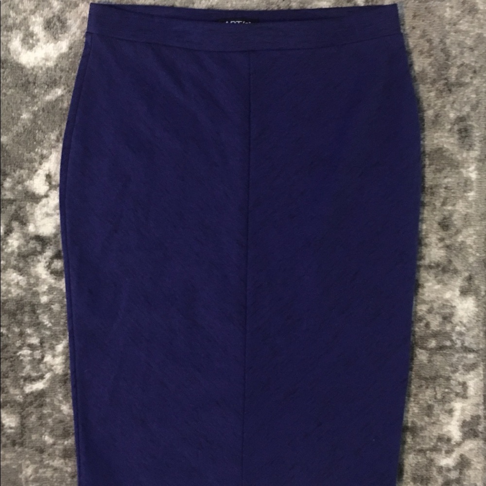 Blue pencil skirt